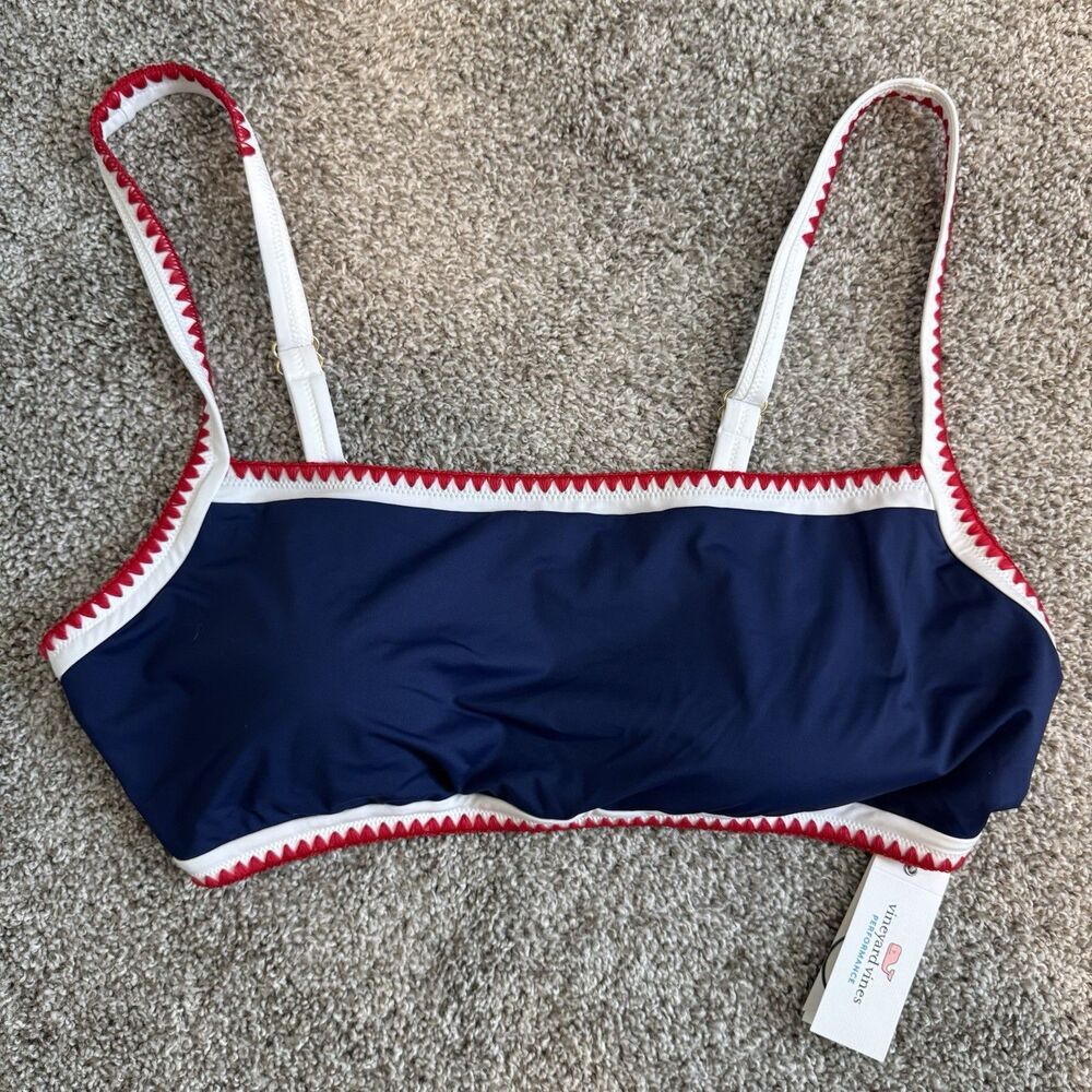 Vineyard Vines Deep Bay Colorblock Bikini Top Womens 3X NWT